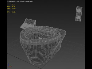 Wall-mounted toilet 3D 模型