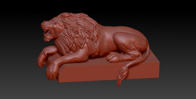 lion 3Dモデル .c4d .max .obj .3ds .fbx .stl .blend 
