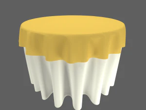 restaurant table banquet gold 3D Model