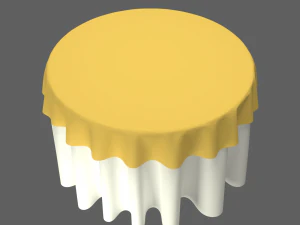 restaurant table banquet gold 3D Model