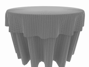 restaurant table banquet gold 3D Model