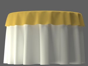 restaurant table banquet gold 3D Model