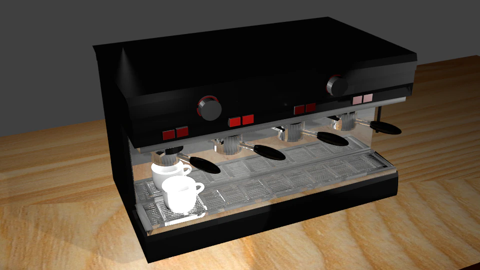 coffee machine 3D Model .c4d .max .obj .3ds .fbx .stl .blend 