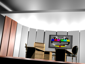 tv studio 3Dモデル