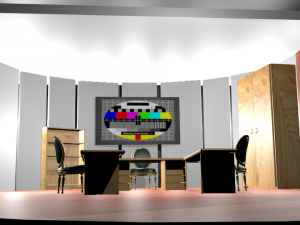 tv studio 3Dモデル