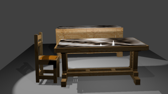 dining table 3D Модель .c4d .max .obj .3ds .fbx .stl .blend