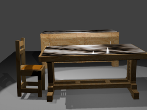 dining table 3D 模型