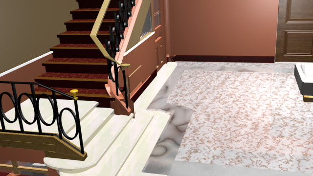 hall 3D Model .c4d .max .obj .3ds .fbx .stl .blend 