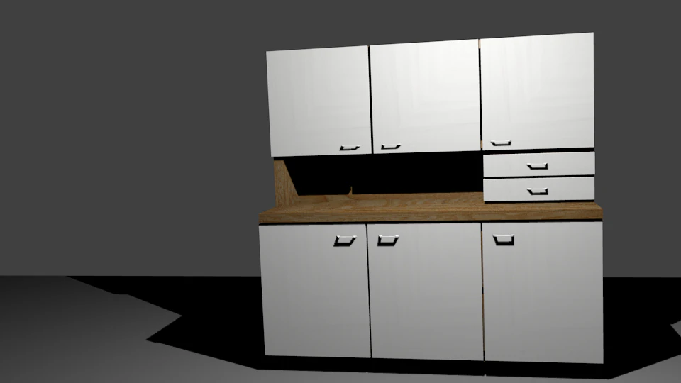 kitchen furniture 3D Model .c4d .max .obj .3ds .fbx .stl .blend