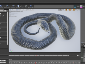 black mamba - animated 3D-Modell