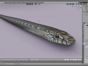 black mamba - animated 3D-Modell