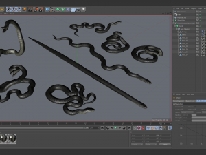 black mamba - animated 3D-Modell