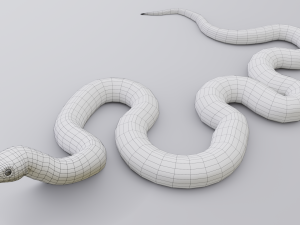 black mamba - animated 3D-Modell