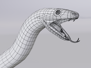 black mamba - animated 3D-Modell