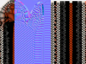 Black orange snake - animated 3D Model