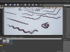 Black orange snake - animated 3D Model