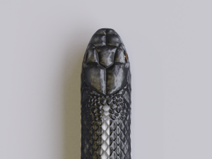 black white snake - animated 3D 모델