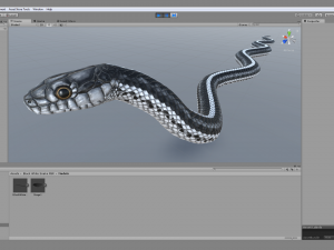 black white snake - animated 3D 모델