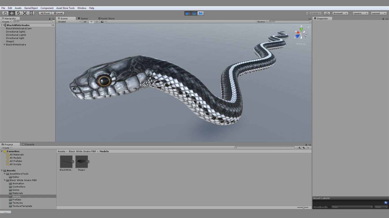 Animated Black White Snake 3D Model $179 - .blend .c4d .fbx .lwo  .unitypackage .obj .upk - Free3D