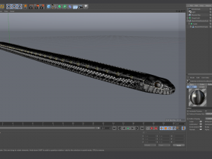 black white snake - animated 3D 모델