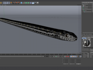 black white snake - animated 3D 모델