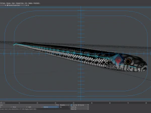 Black white snake - animated 3D Model