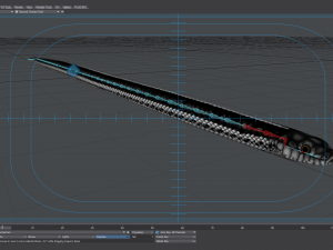 black white snake - animated 3D 모델