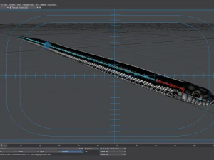 Black white snake - animated 3D Model