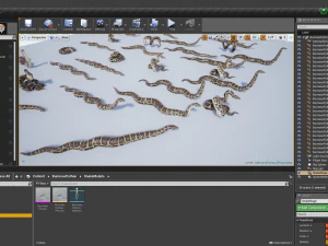Burmese python - animated 3D Model