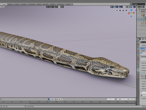 burmese python - animated 3D Model