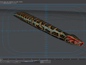 Burmese python - animated 3D Model