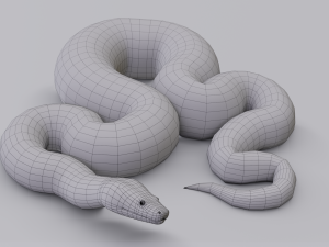 burmese python - animated 3D Model