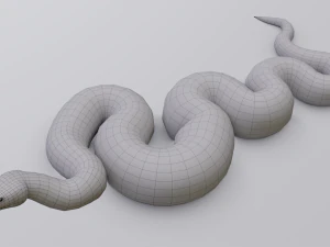 Burmese python - animated 3D Model