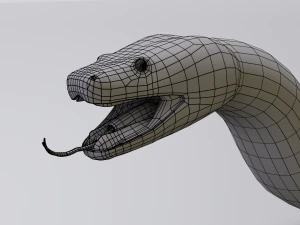 Burmese python - animated 3D Model