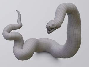 burmese python - animated 3D Model