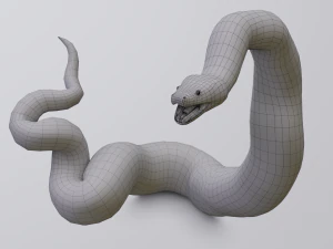 Burmese python - animated 3D Model