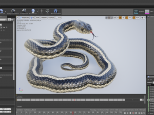 garter snake - animated Modèle 3D