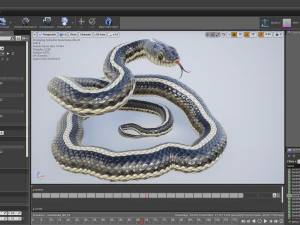 Garter snake - animated 3D Model