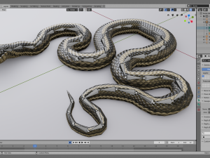 garter snake - animated Modèle 3D