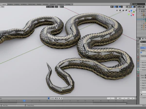 Garter snake - animated 3D Model