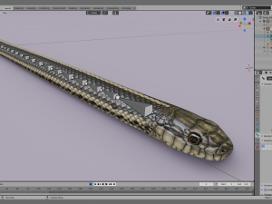 garter snake - animated Modèle 3D