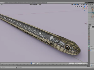 Garter snake - animated 3D Model