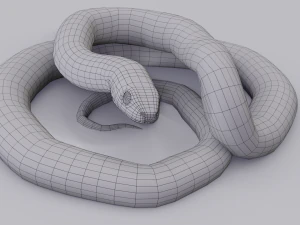 Garter snake - animated 3D Model