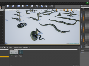 green anaconda - animated 3D Model