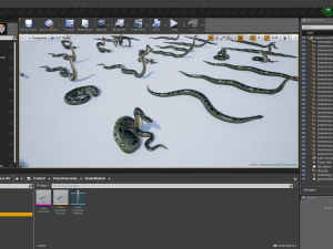 green anaconda - animated 3D Model
