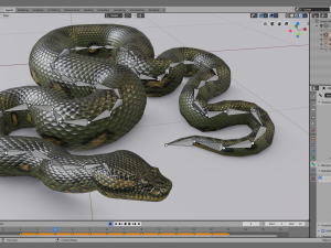 green anaconda - animated 3D Model