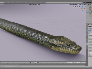 green anaconda - animated 3D Model