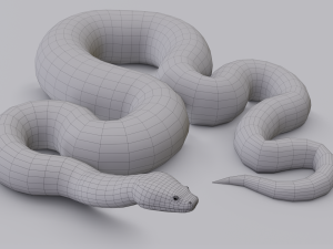 green anaconda - animated 3D Model