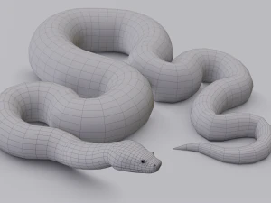 green anaconda - animated 3D Model