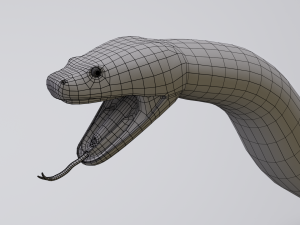 green anaconda - animated 3D Model
